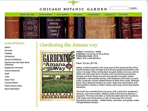 Book review by Chicago Botanic Garden