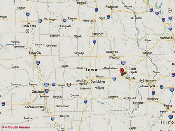 Iowa map Google